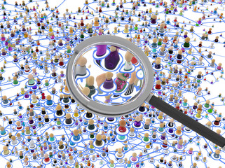 Cartoon Crowd Layered System, Magnify