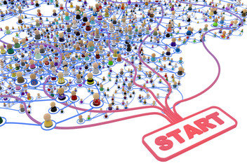 Cartoon Crowd Layered System, Start