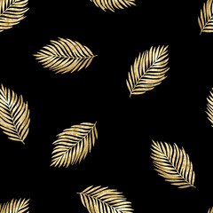 Fototapeta na wymiar Seamless pattern with gold branches