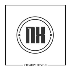 Initial NX Letter Logo Template Design