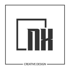 Initial NX Letter Logo Template Design