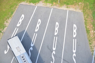 Fototapeta premium Bus Parkplatz