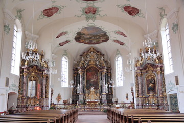 Fototapeta na wymiar Eglise abbatiale d’Ettenheimmünster