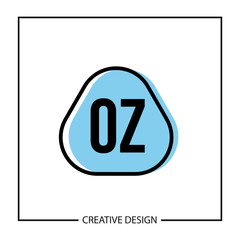 Obraz premium Initial OZ Letter Logo Template Design
