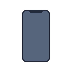 Notch display flat icon. You can be used for several purposes like: websites, UI, UX, print templates, presentation templates, promotional materials, info-graphics, web and mobile phone apps.