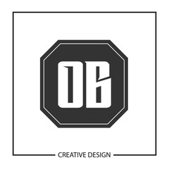 Initial OB Letter Logo Template Design