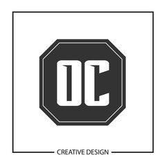 Initial OC Letter Logo Template Design
