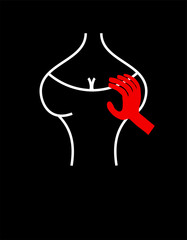 Obraz na płótnie Canvas harassment icon. sexism vector illustration