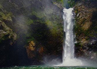 Fototapeta na wymiar Waterfall in a jungle, Batad Philippines