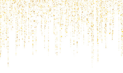 Naklejka na ściany i meble Garland border gold glitter vector background illustration.