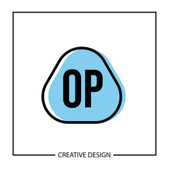 Initial OP Letter Logo Template Design