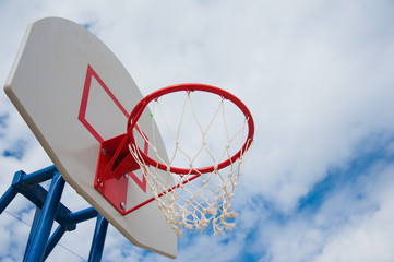 Basketball board over the sky