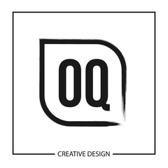 Initial OQ Letter Logo Template Design