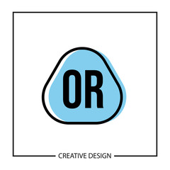 Initial OR Letter Logo Template Design