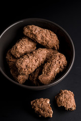 The chocolate pralines.