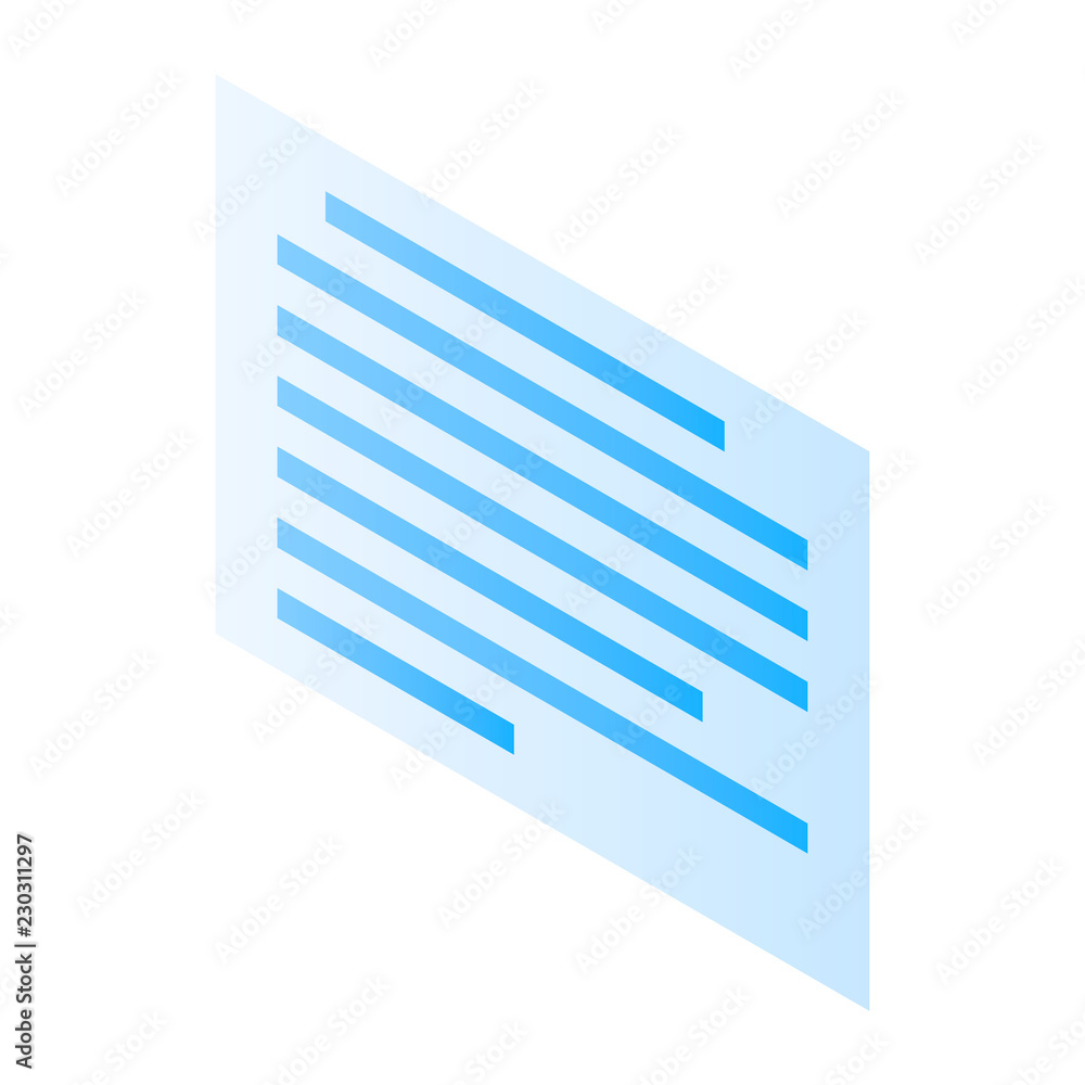 Poster sms text bubble icon. isometric of sms text bubble vector icon for web design isolated on white back