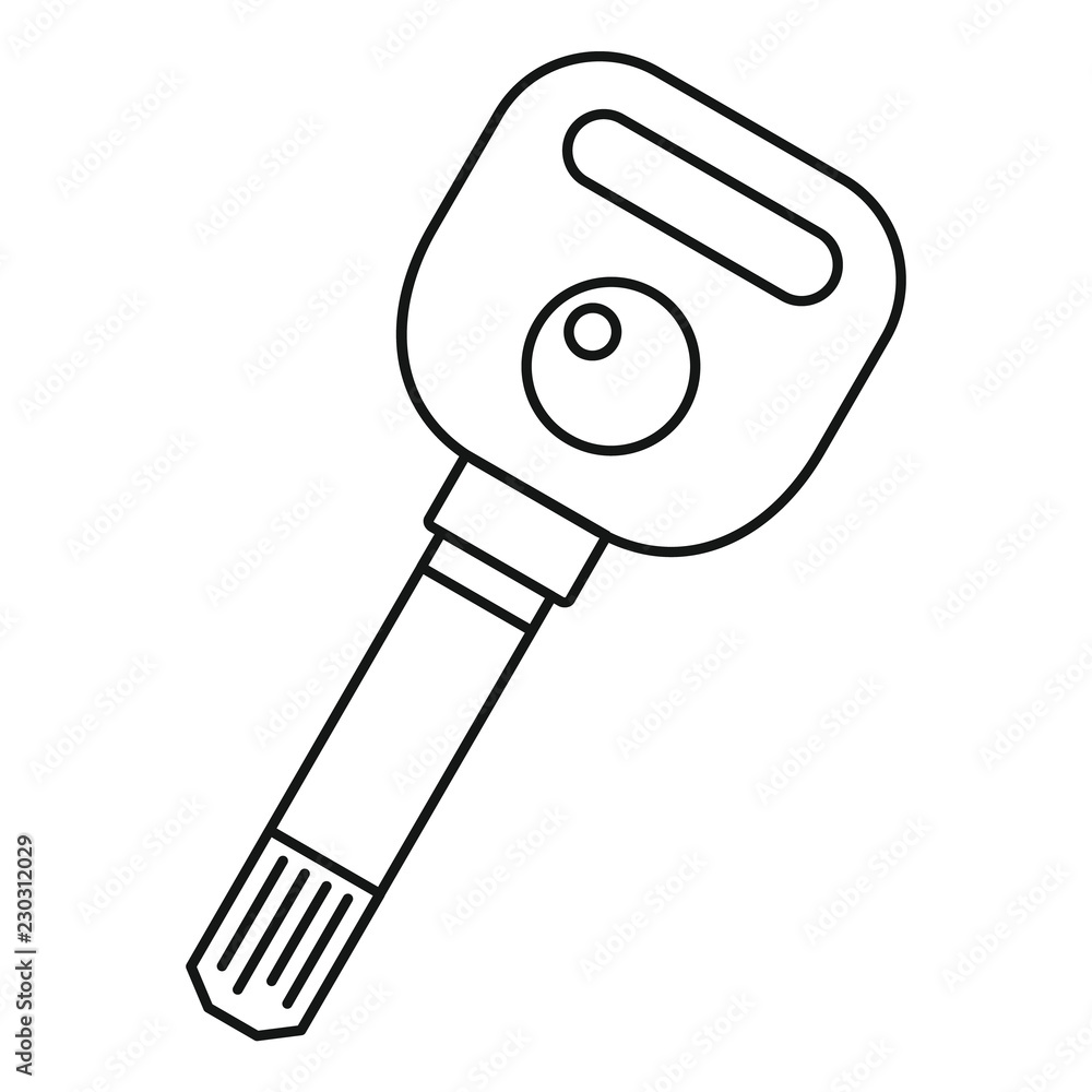Poster usb digital lock key icon. outline illustration of usb digital lock key vector icon for web design i