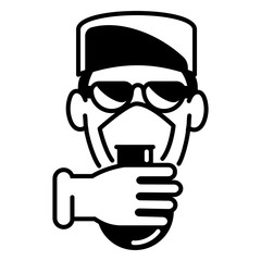 Chemistry science man icon. Simple illustration of chemistry science man vector icon for web design isolated on white background