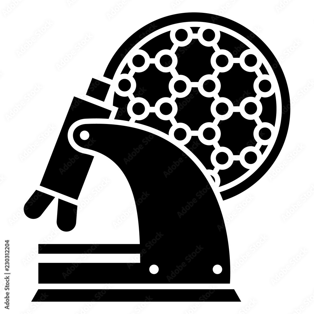 Poster microscope work icon. simple illustration of microscope work vector icon for web design isolated on 