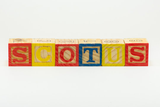 SCOTUS in Alphabet Block Letters