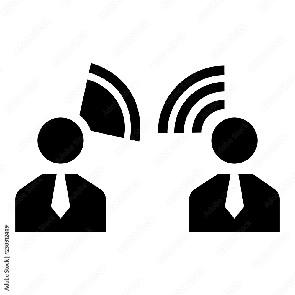 Poster candidate speech icon. simple illustration of candidate speech vector icon for web design isolated o