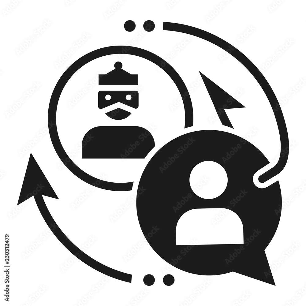 Poster phishing personal data icon. simple illustration of phishing personal data vector icon for web desig