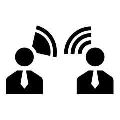 Candidate speech icon. Simple illustration of candidate speech vector icon for web design isolated on white background