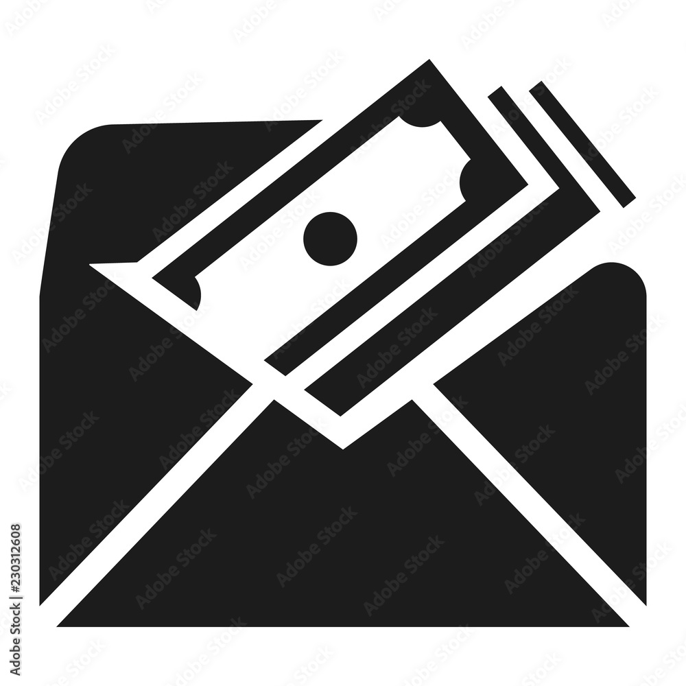 Poster envelope bribery money icon. simple illustration of envelope bribery money vector icon for web desig