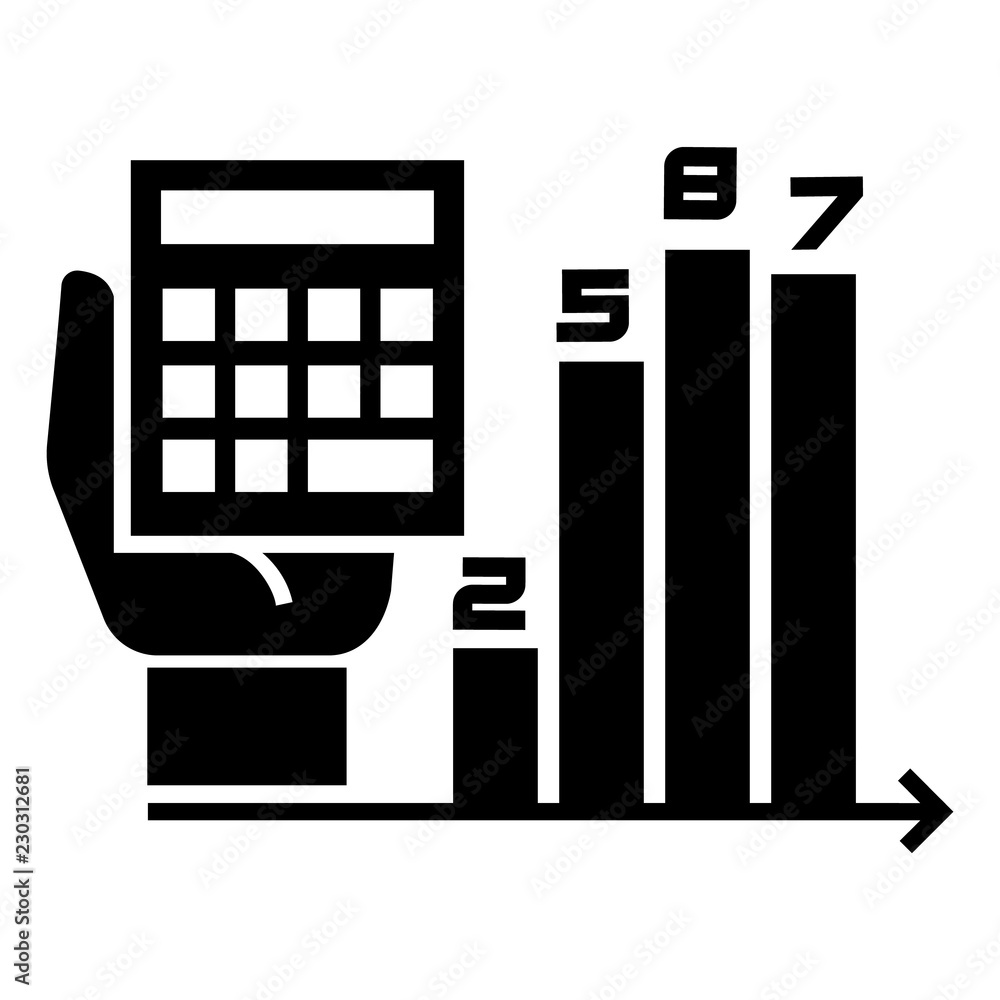 Poster finance chart icon. simple illustration of finance chart vector icon for web design isolated on whit