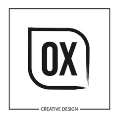 Initial OX Letter Logo Template Design