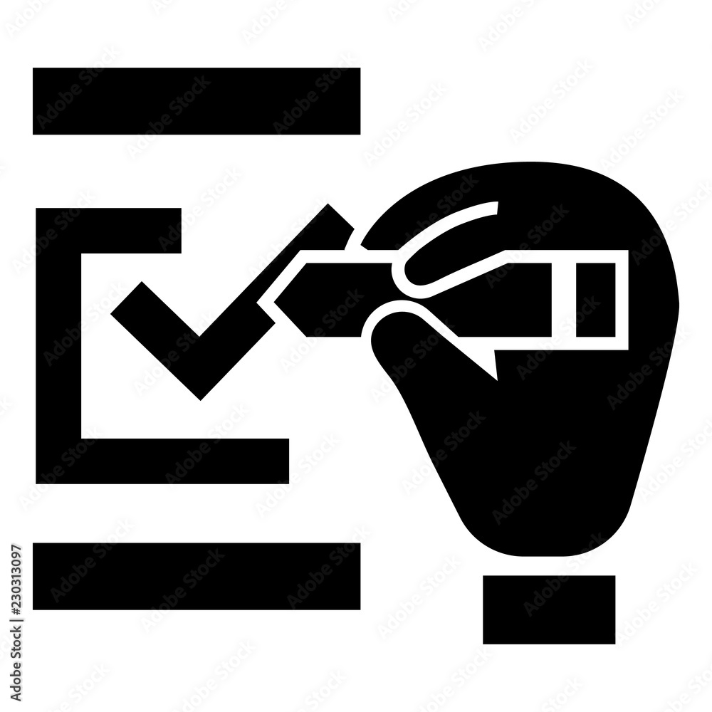 Poster check mark icon. simple illustration of check mark vector icon for web design isolated on white back