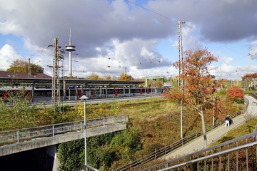 Herbst am Bahnhof Wesel