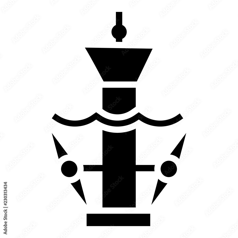 Poster underwater turbine icon. simple illustration of underwater turbine vector icon for web design isolat