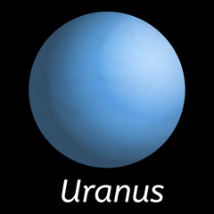 Uranus planet icon. Realistic illustration of uranus planet vector icon for web design