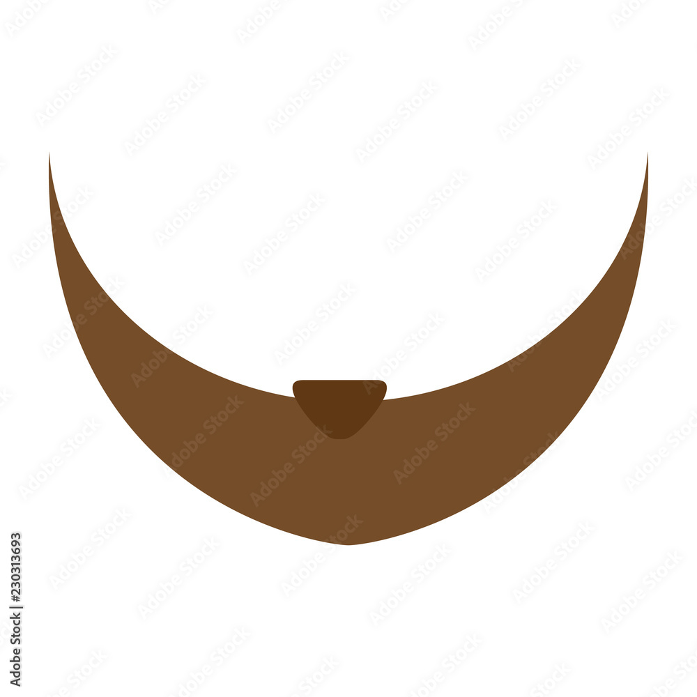Aufkleber man beard icon. cartoon of man beard vector icon for web design isolated on white background
