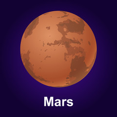 Mars planet icon. Isometric of mars planet vector icon for web design © anatolir