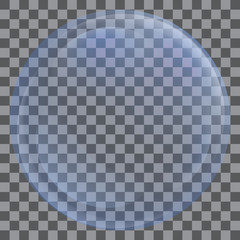 Soap round bubble icon. Realistic illustration of soap round bubble vector icon for web design