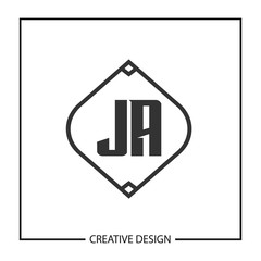 Initial JA Letter Logo Template Design