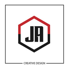 Initial JA Letter Logo Template Design