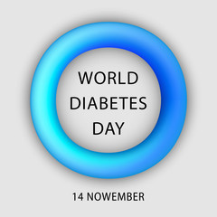 Diabetes day concept background. Realistic illustration of diabetes day vector concept background for web design