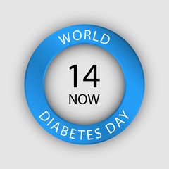 Global diabetes day concept background. Realistic illustration of global diabetes day vector concept background for web design