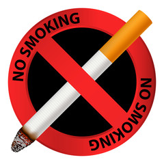 Public no smoking icon. Realistic illustration of public no smoking vector icon for web design isolated on white background