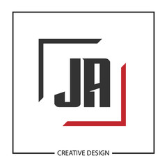 Initial JA Letter Logo Template Design