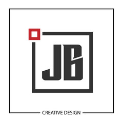 Initial JB Letter Logo Template Design