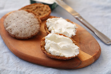Sandwiches with cream cheese