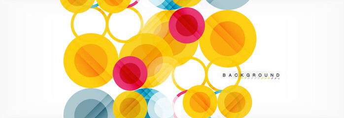 Overlapping circles design background