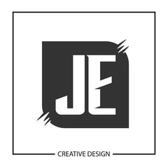Initial JE Letter Logo Template Design