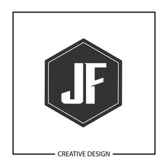 Initial JF Letter Logo Template Design