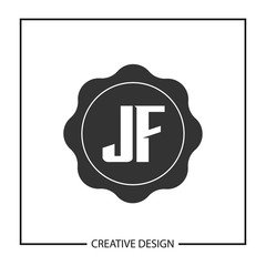 Initial JF Letter Logo Template Design