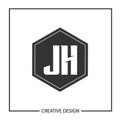 Initial JH Letter Logo Template Design